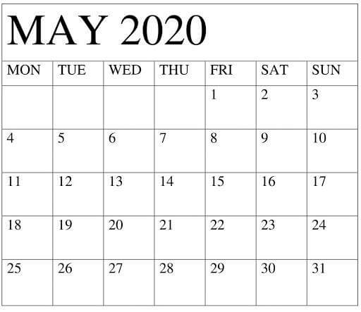 May 2020
