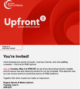 2023 Rogers Upfront - Canadian Ad Insider 2023 Rogers Upfront