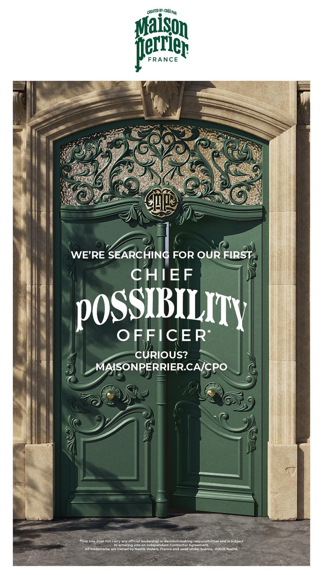 MAISON PERRIER Opens Doors To Creativity With Chief Possibility Officer Search