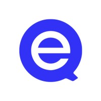 Blue circular logo with a white lowercase e inside.