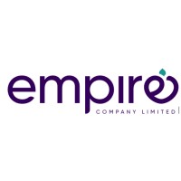 Empire Company Limited logo: purple wordmark 'empire' with a teal dot and arc above the 'i'.