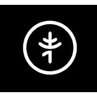 Logo: white circular emblem with a minimalist tree inside on a black background.