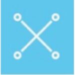 Initiative Canada - Canadian Ad Insider X-shaped white lines with circular endpoints on a blue background.