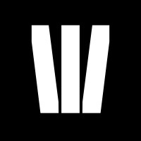 Logo with a bold white 'W' formed by three vertical strokes on a black background.