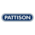 Pattison logo in a blue rounded-rectangle badge with white text.