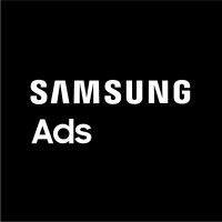 Samsung Ads logo on a black background