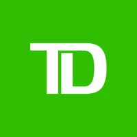 TD logo: white letters on a bright lime-green background