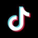 TikTok logo on a black background