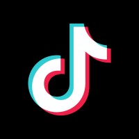 TikTok logo on a black background