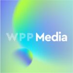 WPP Media logo in white on a soft multicolored gradient background.