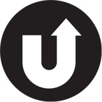 Upload icon button within a black circular badge
