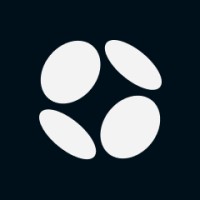 Four white rounded ovals arranged in a loose circle on a dark blue background.